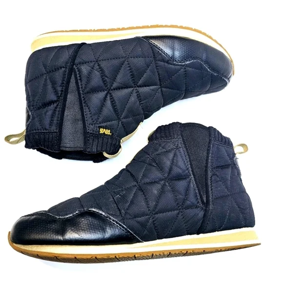 Teva ReEmber Mid Black Quilted  Ankle Boots - Picture 6 of 10
